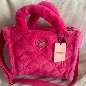 Juicy Couture Fuchsia Faux Fur tote